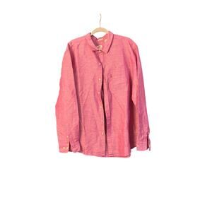 Levi's Red Linen Cotton Shirt Slim Fit XXL